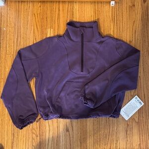 lululemon brushed softstreme ribbed half zip